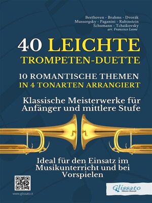 cover image of 40 Leichte Trompeten-Duette--10 Romantische Themen in 4 Tonarten arrangiert